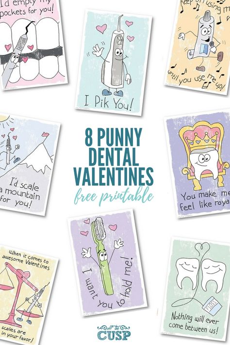 Valentines featuring dental puns are the ones we "chews," how about you? Dental Valentines, Dentist Puns, Dentist Crafts, Dental Puns, Wisdom Teeth Funny, Dental Implants Cost, Dental Fun, Dental Office Decor, Dental Art