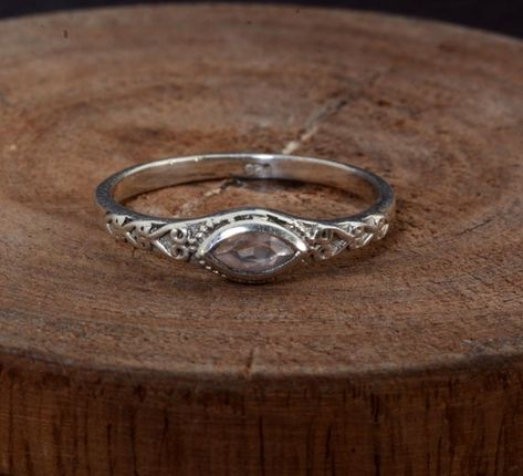 Silver Promise Rings, Engagement Ring Unique, Handmade Engagement Rings, Zierlicher Ring, Rose Quartz Ring, Silver Wedding Rings, Wedding Rings Unique, Ring Boho, Silver Engagement Rings