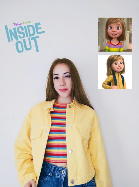 Inside Out Outfit Ideas, Idea With Friends, Movie Character Outfits, Pixar Movies Characters, Pixar Costume, Inside Out Riley, Movie Character Costumes, Outfit Disney, Disney Movie Characters