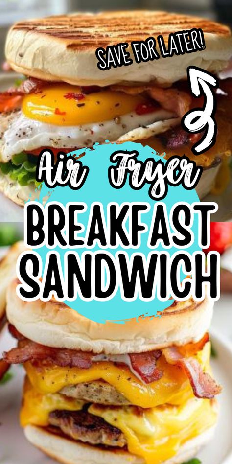 Air Fryer Breakfast Sandwich Air Fryer Breakfast Sandwich, Frozen Sandwiches, English Muffin Breakfast Sandwich, Waffle Sandwich Breakfast, Prepare Breakfast, Breakfast Sandwiches Frozen, Air Fryer Breakfast, Best Breakfast Sandwich, Banana Sandwich