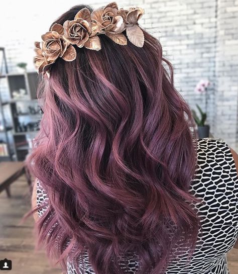 Purple Hair Trends, Mulberry Hair Color, Mulberry Hair, Khalessi Hair, Hair Tricks, Nails Care, Purple Ombre Hair, Plum Hair, Dyed Hair Purple