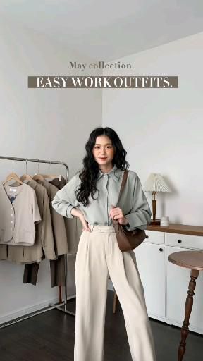 Minimalist Outfit Office, Classy Outfits Office Wear, Busniss Outfits Women, Work Outfit Korean Style, Smart And Casual Outfit Women, Smart Woman Outfit, Office Lookbook Work Outfits, Office Ootd Casual, Work Outfits Women Modest