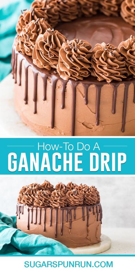 While it may look complicated, adding a chocolate drip to your cake is actually SO simple! Today I'll be walking you through the process using my favorite ganache drip recipe. Includes a how-to video! How To Make Chocolate Drizzle On Cake, Chocolate Cake Drizzle Icing, Cake With Ganache Topping, Ganache Drip Cake Tutorial, Easy Cake Decorating Chocolate, How To Drizzle Icing On A Cake, Ganash Cake Decoration, Chocolate Icing Cake Design, How To Decorate Chocolate Cake