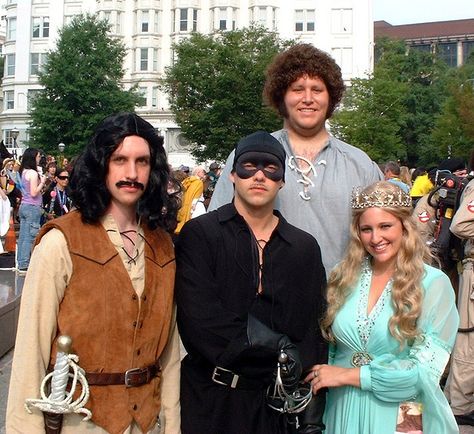 I have so damn many ideas for great group costumes, but no one adventurous enough to go for it with me. Dammit! Inigo Montoya Costume, Princess Bride Characters, Princess Bride Costume, Best Group Costumes, Halloween Bride Costumes, Inigo Montoya, Clever Costumes, Halloween Spooktacular, Trivia Night