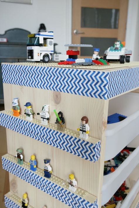 How to Turn Your IKEA Trofast Into a LEGO Holder | Apartment Therapy Lego Cart, Ikea Hackers Bedroom, Ikea Lego, Lego Play Table, Table Lego, Lego Table Ikea, Lego Desk, Ikea Trofast Storage, Trofast Ikea