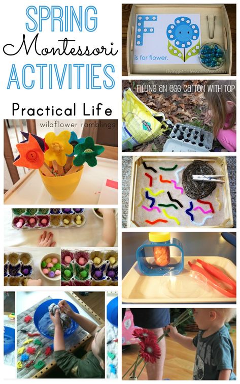 Montessori Spring Activities for Preschool Montessori Easter, Montessori Spring, Toddler Spring Activities, Montessori Garden, Montessori Activities Preschool, Spring Lessons, Practical Life Activities, Montessori Lessons, Montessori Art