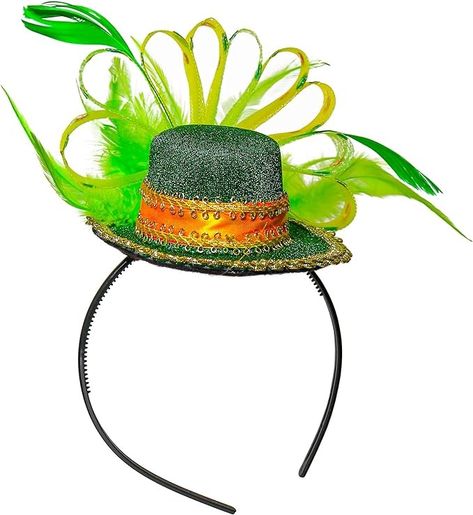 Amazon.com: Skeleteen Green Top Hat Headband - St Patricks Day Irish Green Mini Hat Dress Up Hair Costume Accessories Head Band for Women and Children : Clothing, Shoes & Jewelry Green Birthday Party, Top Hat Headband, Green Top Hat, Top Hats For Women, Mardi Gras Hats, St Patties, Derby Hats Fascinators, Crown For Women, Hat Headband