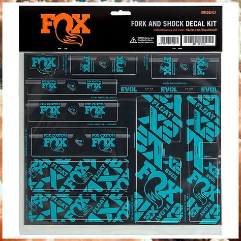 Fox Racing Shox Fork & Shock Decal Kit Air Shocks, Mountain Biker, Fox Racing, Suspension Systems, Magnets, Free Delivery, Fox, Bike, Turquoise