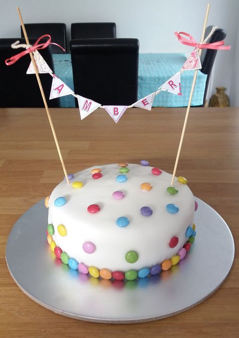 Smartie Birthday Cake, Birthday Cake Smarties, Age 9 Birthday Cake, Smartie Cake, Smarties Cake, Peace Cake, Chocolate Cake Icing, 9th Birthday Cake, Champagne Birthday