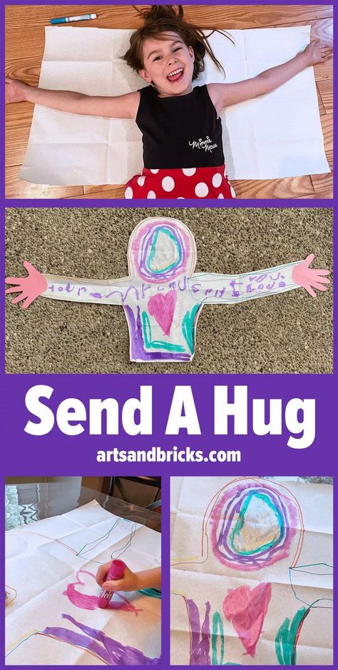 Family Art Projects, Send A Hug, All About Me Preschool, Gratitude Activities, Easy Art For Kids, Kindness Activities, Friend Crafts, Science Activities For Kids, Diy Toddler