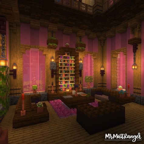 MrMattRanger | Minecraft Builder (@mrmattranger) • Instagram photos and videos Minecraft Fantasy Interior, Minecraft Interior Ideas, Mc Interior, Minecraft Interiors, Minecraft Rooms, Minecraft Castle Blueprints, Minecraft Living Room, Minecraft Decor, Minecraft Starter House