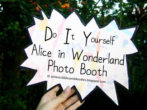 DIY Alice in Wonderland Photo Booth Alice In Wonderland Photo Props, Alice In Wonderland Backdrop Diy, Alice In Wonderland Photo Backdrop, Alice In Wonderland Photo Booth, Vip Dance, Diy Alice In Wonderland, Alice In Wonderland Props, 50s Decor, Rs Activities