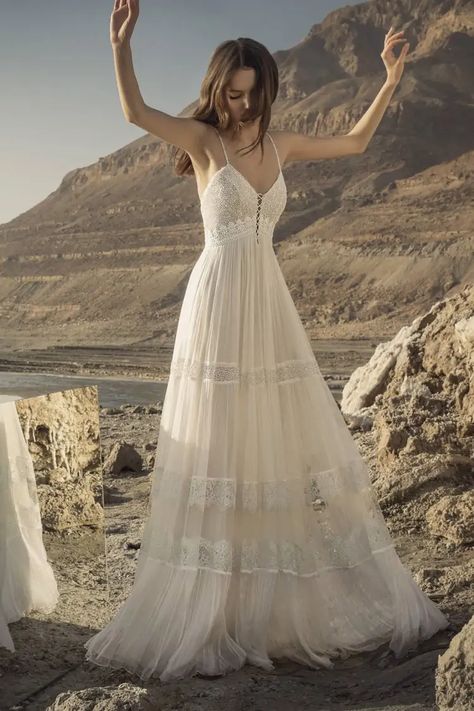 Dream Reflections – Inbar Freiman Bridal Bridal Dresses A Line, Inbar Freiman, Estilo Hippie Chic, Wedding Dress Tulle, Bridal Dresses Vintage, Boho Bridal Dress, Dresses A Line, Bridal Dresses Lace, 2022 Wedding