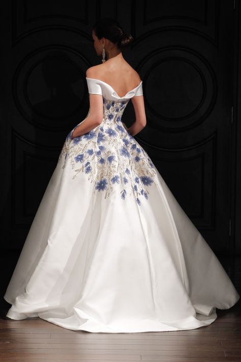 Bridal Originals Wedding Dresses, Naeem Khan Bridal, Blue Wedding Dress, White Wedding Dress, Naeem Khan, Beauty Dress, New Wedding Dresses, Gorgeous Gowns, Beautiful Gowns