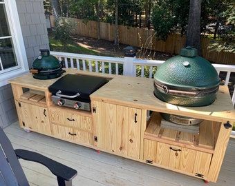 The Metal Kitchen 7 X 4.5' 2 Level L-shaped Rustic | Etsy