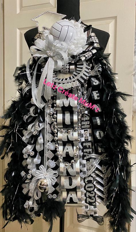 Volleyball Homecoming Mum, Volleyball Mums Homecoming, Spirit Jeans, Hot Pink Homecoming, Big Homecoming Mums, Hoco 2022, Cute Promposals, Hoco Mums, Texas Mums