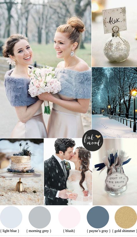 Shades of blue + grey + gold shimmery and payne's gray wedding colour | fabmood.com Winter Wedding Colors Blue, Emerald Wedding Colors, Paynes Grey, Celestial Wedding Theme, Wedding Grey, Gray Wedding Colors, Wedding Colours, Red Shades, Winter Wedding Colors