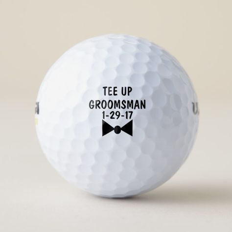 Groomsman Golf Ball Invite Ball#Invite#created#Shop Golf Ball Crafts, Golf Wedding, Beer Sleeve, Golf 2, Perfect Golf, Callaway Golf, Hole In One, Golf Balls, Golf Fashion