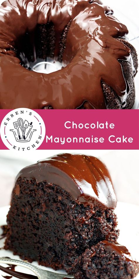 Textured Cake, Super Moist Chocolate Cake, Finger Desserts, Mayonnaise Cake, Chocolate Mayonnaise Cake, Chocolate Cake Recipe Moist, Chocolate Bundt Cake, Tasty Chocolate Cake, Moist Chocolate Cake