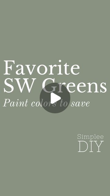 Loralee AhMu on Instagram: "Which of these green paint colors is your favorite? 1️⃣ SW Sage 2️⃣ SW Coastal Plain 3️⃣ SW Messenger Bag 4️⃣ SW Pewter Green Do you have a favorite green paint color? Please share your color in the comments. I’m always looking for great colors!😊 ♥️Looking for the perfect paint color for your space? Follow Simplee DIY. #sherwinwilliams #sherwinwilliamspaint #sherwinwilliamspaints #swcolorforecast #swcolorlove #interiorpaint #interiorpainting #wallpaint #simpleediy #greenpaint" Sw Sage Green Paint Colors, Sw Coastal Plain, Sw Green Paint Colors, Sw Sage, Sw Pewter Green, Sage Green Paint Color, Pewter Green, Sage Green Paint, Messanger Bag