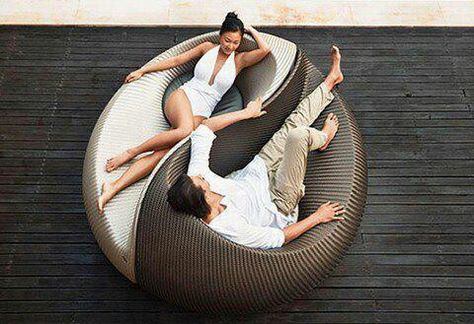 . Outdoor Loungers, Modern Patio Furniture, Zen Space, Outdoor Furniture Design, Outdoor Daybed, Modern Patio, Furniture Styles, Patio Ideas, Outdoor Rooms