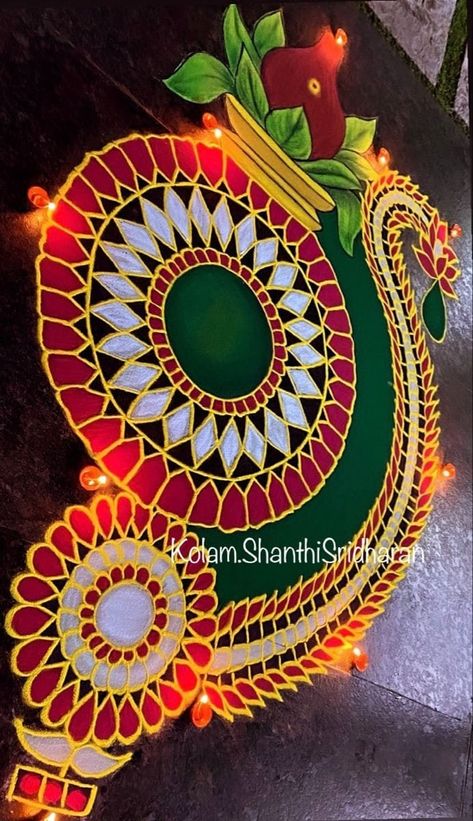 Big Rangoli Designs Creativity, Lippon Art, Rangoli Designs For Competition, Zentangle Drawing, Poster Rangoli, Easy Rangoli Designs Videos, Very Easy Rangoli Designs, Rangoli Designs Photos, Rangoli Designs Simple Diwali