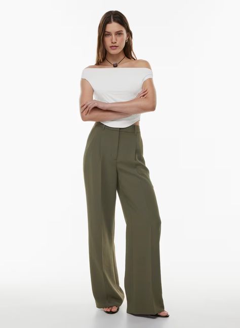 THE EFFORTLESS PANT™ WIDER | Aritzia Effortless Pant, Japanese Crepe, Crepe Trousers, Knife Pleats, High Rise Pants, Fashion Socks, Crepe Fabric, Mini Fashion, Shirt Sale