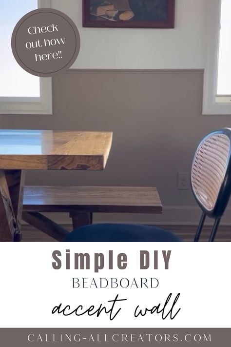 Looking for an easy beadboard solution? This DIY beadboard accent wall is the perfect way to add texture and character to any room. Whether you're using paintable beadboard or beadboard wallpaper, this simple project will elevate your space on a budget. It's great for creating a statement in bedrooms, living rooms, or hallways. Click for the full guide and transform your space with this easy DIY! Beadboard Accent Wall, Diy Beadboard, Beadboard Wallpaper, Can Diy, Easy Projects, On A Budget, Accent Wall, Living Rooms, Easy Diy