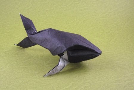 origami humpback whale Whale Origami, Paper Animal Crafts, Origami Book, Origami Yoda, Origami Dragon, Origami For Beginners, Origami Fish, Origami And Kirigami, Origami Folding