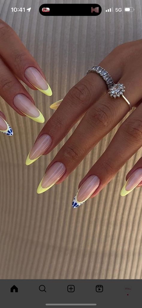 Miami Nails Ideas Almond, Nails For Punta Cana, Nails For Tenerife, Europe Nail Ideas, Nail Ideas Long Almond, Nail Ideas Stiletto Short, Milan Nails, Nails Inspiration Vacation, Lisbon Nails