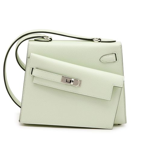 <p>Hermès Vert Fizz Epsom En Désordre Kelly II Sellier 20 Palladium Hardware, 2023</p><ul><li>The interior is lined in a tonal chèvre leather</li><li>Includes two felt protectors, care booklet, ribbon, dust bag, and box</li><li>Dimensions: 15 h x 20 w x 6 d cm</li></ul> 2023 Handbags, Accessories 2023, 6 D, Handbag Accessories, Dust Bag, Fashion Accessories, Felt, Ribbon, Handbags