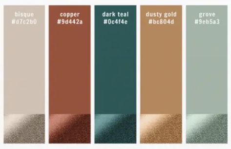 Copper Color Palette, Teal Mood Board, Copper Colour Palette, Yoga Branding Design, Bold Wedding Colors, Tan Color Palette, Color Palate, Mood Board Inspiration, Copic Coloring