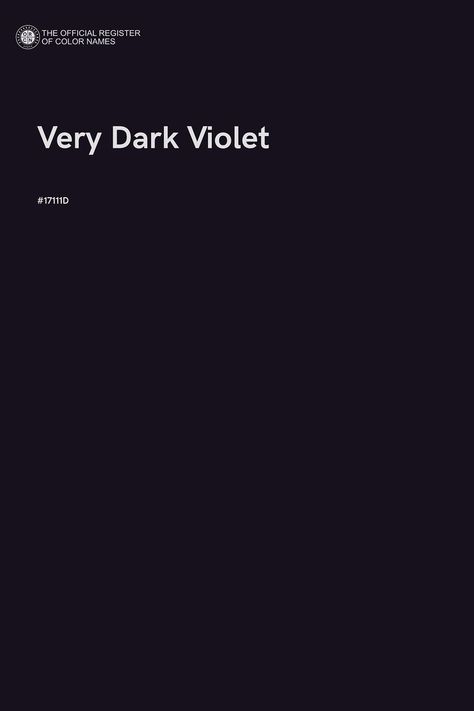 Very Dark Violet - Color Name of Hex #17111D Pantone Color Chart, Hex Color Palette, Color Of The Day, Dark Violet, Hex Color Codes, Samsung Galaxy Wallpaper, Color Images, Violet Color, Color Palette Design