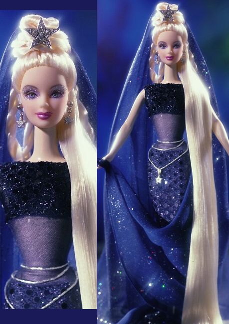 Evening Star Barbie Doll Midnight Blue Gown, Star Princess, Evening Star, Barbie Collector Dolls, Im A Barbie Girl, Barbie Style, Barbie Accessories, Long Blonde Hair, Barbie Collector