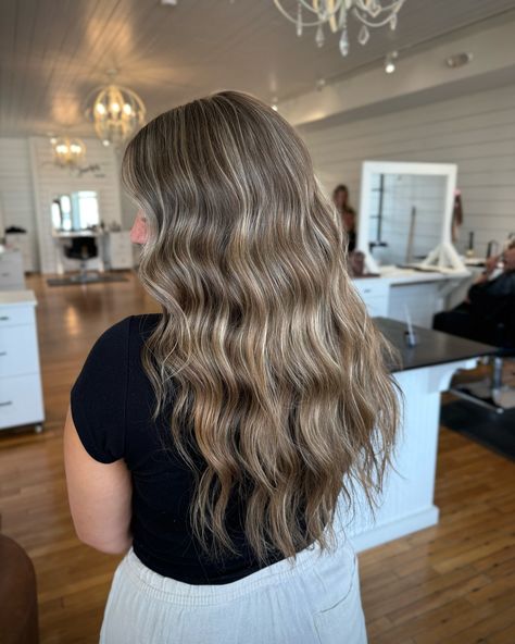 a sunkissed brunette 🤌🏻 >>>swipe for the before!! #hairstylist #hairstylists #michiganstylist #mihairstylist #blonde #brunette #highlights #lowlights #livedinblonde #livedinhair #dimensionalblonde #rootsmudge #teasylights #balayage #haircut #holland #grandrapids #michigan Brunette With Lots Of Blonde Highlights, Lowlights On Dirty Blonde Hair, Dark Brown Hair With Highlights Blonde Balayage Low Lights Brunettes, Hair With Lowlights, Brunette Hair With Highlights Blondes, Sunkissed Brunette, Brunette With Highlights, Sunkissed Highlights, Dirty Blonde Highlights