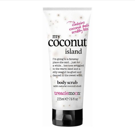 treaclemoon my coconut island body scrub contains coconut shell scruby bits Coconut Body Scrub, Coconut Island, Coconut Body Scrubs, Smell Nice, Shower Skin Care, Coconut Shell, Body Hair, Body Products, Christmas Wishlist