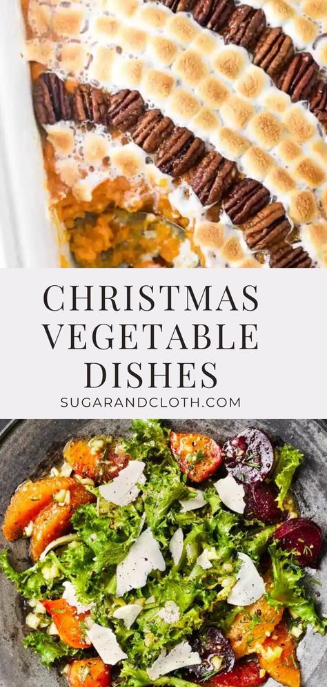 23 Best Vegetable Sides for Christmas Christmas Dinner Veggie Sides, Vegetable Side Dish For Christmas, Christmas Vegetable Sides, Vegetable Sides For Christmas Dinner, Christmas Dinner Vegetables Side Dishes, Christmas Dinner Vegetables, Sides For Christmas Dinner, Christmas Vegetable Dishes, Winter Panzanella Salad