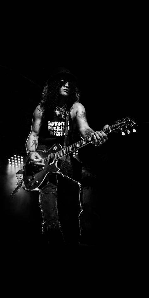 Guitarist Wallpaper, Slash Wallpaper, Saul Hudson, Rock Band Logos, Rock N Roll Art, Cool Electric Guitars, Guitar Hero, Rock Legends, Band Posters