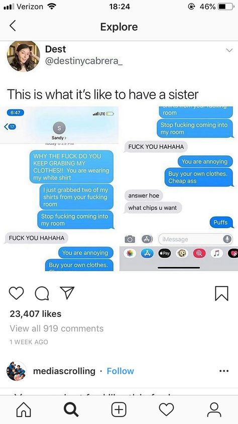 Sibling Tweets Funny, Sibling Texts, Sibling Tumblr Posts, Siblings Tumblr Post, Funny Sibling Memes Hilarious, Sibling Memes Funny, Funny Brother Memes Sibling, Brother And Sister Memes Hilarious, Sibling Memes