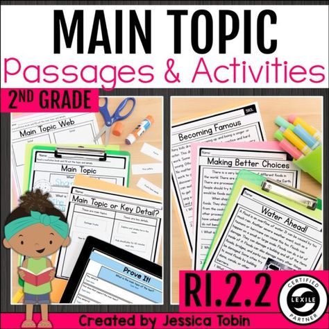 Make teaching the Main Topic and Key Details in second grade easy and engaging! This resource includes a variety of Main Topic worksheets, lesson plans, anchor charts, and fun activities. Aligned to the RI.2.2 Common Core standard, these worksheets help second graders grasp reading comprehension skills while keeping them engaged with Main Topic games and graphic organizers. Perfect for simplifying your reading lessons! Comprehension Skills, Reading Comprehension Skills, Reading Lessons, Common Core Standards, Elementary Teacher, Key Details, Graphic Organizers, Anchor Charts, Common Core