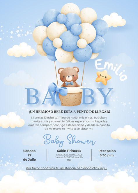 invitación digital baby shower Invitacion Baby Shower Originales, Baby Shower Invitation Ideas, Baby Shower Invitaciones, Baby Shawer, Baby Center, Baby Reveal, Reveal Ideas, Picture On Wood, Baby Boy Shower