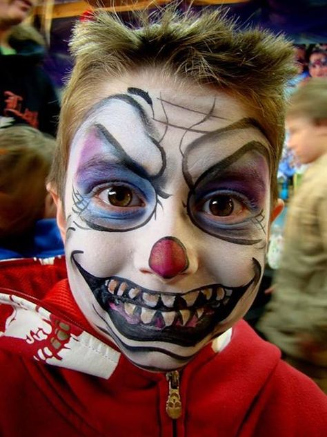 Marcela Murad || creepy clown More Monster Face Painting, Creepy Clown Makeup, Clown Face Paint, Halloween Makeup Clown, Clown Halloween Costumes, Scary Clown Makeup, Horror Make-up, Scary Clown, Halloween Makeup Inspiration