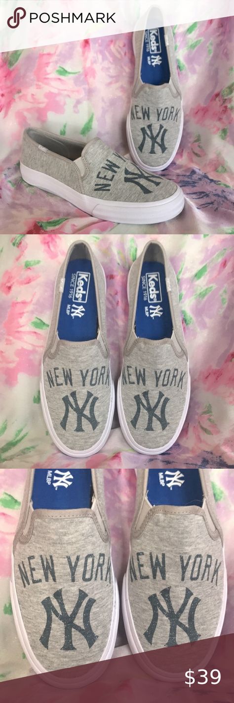 Brand New Women’s New York Yankees Keds Double Decker Slip-On Gray MLB Sneakers Keds Shoes, Sneakers Women, Perfect Shoes, New York Yankees, Keds, New Woman, Mlb, Slip On, Size 6