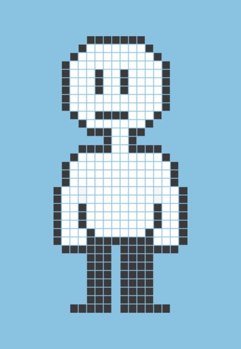 8 bit grid Pixel Sprite Base, Pixel Base, Undertale Pixel Art, Human Base, Undertale Deltarune, Art Pins, Pixel Art Tutorial, Games Ideas, Pixel Art Characters