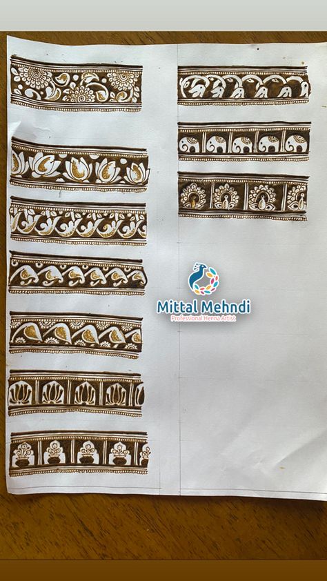 Advanced treditional belt for bridal mehndi design Border Design In Mehandi, Bridal Border Mehndi Design, Mehendi Belt Designs, Mehndi Designs Belt, Mehndi Belt Design, Belt Mehendi Designs For Hands, Advance Mehndi Design, Mehandi Check Design, Bridal Mehndi Elements