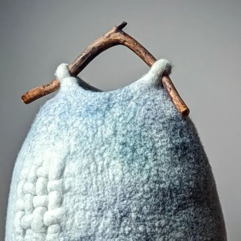 Wet Felted Vessels, Felt Vessels, Felt Bowls, Felted Vessels, Felted Basket, Felt Basket, Felted Bag, Felt Tote Bag, Felt Bags