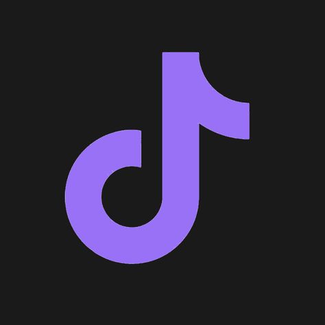 Purple Tiktok Icon, Purple Tiktok, Tiktok Icon, Dark Purple Aesthetic, Icon Wallpaper, App Logo, Black And Purple, Purple Aesthetic, Dark Purple