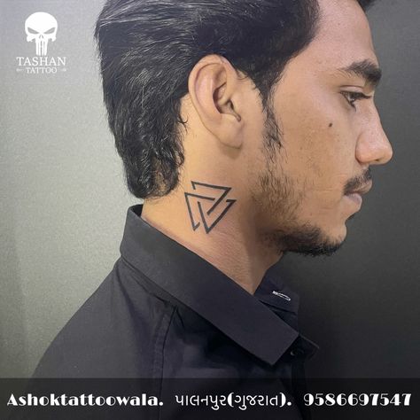 TashanTattoo
AshokTattooWala
S.5.6,Tirupati plaza
Opp. New bus stand
Near gd modi collage
Palanpur (gujrat)
9586697547
9687533310 Triangle Tattoo On Neck, Triangle Neck Tattoo, Geometric Neck Tattoo, Tattoo On Neck, Barber Tattoo, Tattoo Neck, Cool Chest Tattoos, Chest Tattoos, Chest Tattoo