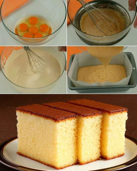 Grandma's old Recipes | CASTELLA CAKE 😋 Cake Cookie Recipe, Castella Cake Recipe, Bien Tasty, Desserts Japonais, Castella Cake, Mama Cooking, Cake Cookie, Japanese Dessert, Grandmas Recipes