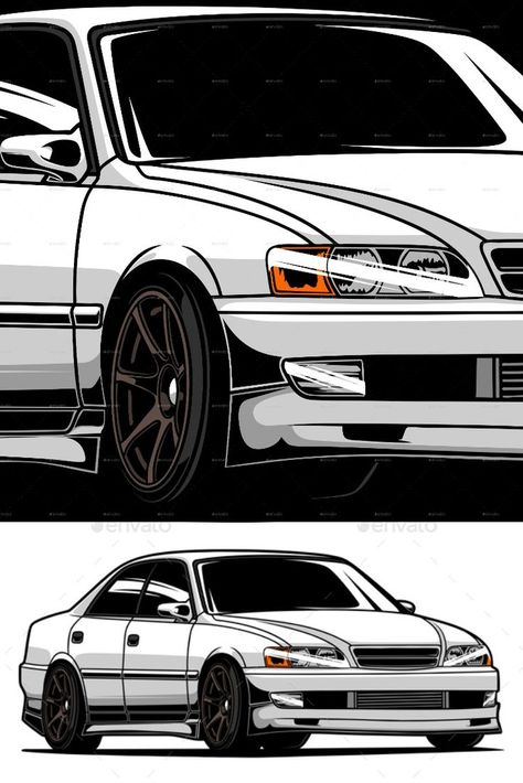 Toyota Chaser Jzx100, Chaser Jzx100, Jdm Wallpaper, Poster Artwork, Toyota 4runner, Fashion Poster, Car Art, Art Drawings Simple, Jdm